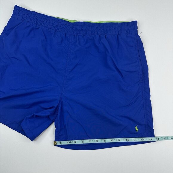 Polo Ralph Lauren Men's Blue Drawstring Lined Water Swim Trunks Large/W36/L5.25 - Picture 10 of 12